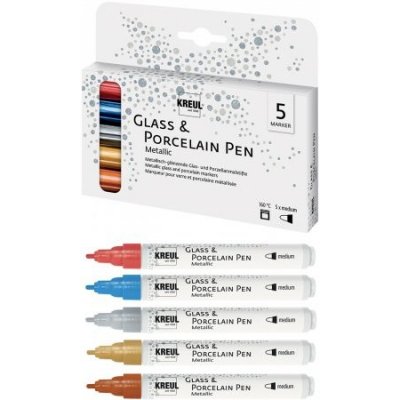 Kreul Sada Fix na sklo a porcelán METALLIC 5 barev – Hledejceny.cz