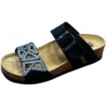 Bio Life Lia 2687 dámské zdravotní pantofle na klínu černá vzor černá – Zboží Dáma