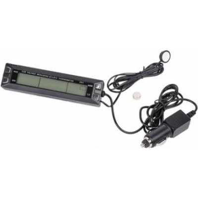 Teploměr IN/OUT + tester autobaterie + hodiny | Zboží Auto