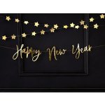 Girlanda Happy New Year zlatá – Sleviste.cz