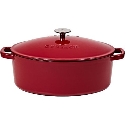 Gerlach Litinový hrnec s pokl. NATUR 31 cm 5,5 l oválný burgundy – Zbozi.Blesk.cz