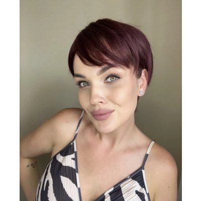 Tmavě višňová z pravých a umělých vlasů Sisi – Hledejceny.cz