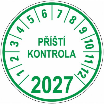Příští kontrola - 2027 TEXT samolepící vinylová fólie 25 mm aršík 30 kusů – Zboží Dáma