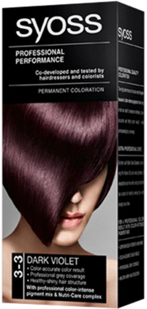 Syoss permanentní barva na vlasy Dark Violet tmavě fialová 3-3 |  Srovnanicen.cz
