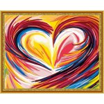 Figured ART Diamantové malování SRDCE 40 x 50 cm bez rámu – Sleviste.cz