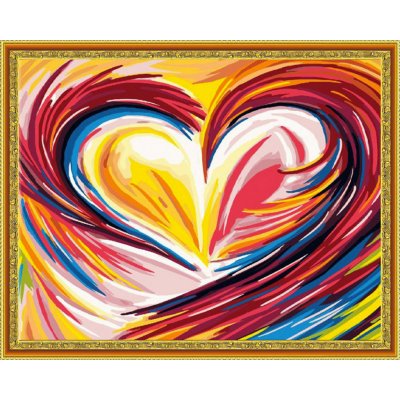 Figured ART Diamantové malování SRDCE 40 x 50 cm bez rámu – Sleviste.cz