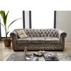 Pohovka Askont R 3M silver Chesterfield Oxford