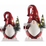 14ZERO3 LED figurka vánoční skřítek porcelán/červená LR44 Velikost: Menší – Sleviste.cz