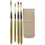 Charvin Štětce přírodní Sobol cestovní 4 kusy sada Pouzdro Eko kůže – Zboží Dáma