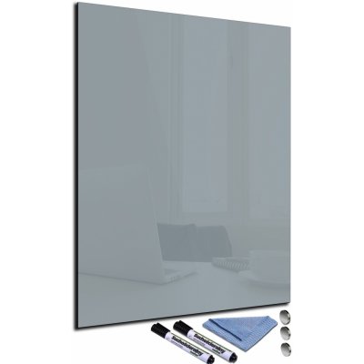 Glasdekor Magnetická skleněná tabule 80 x 60 cm světle šedá – Zboží Mobilmania