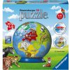 3D puzzle Ravensburger 3D puzzleball globus se zvířaty anglický 72 ks