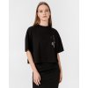 Dámská Trička Calvin Klein OVERSIZED RECYCLED cotton LOGO T-shirt černé
