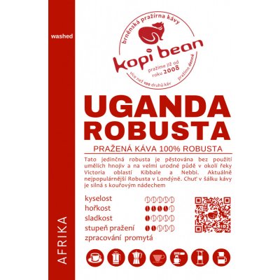 kopi bean Uganda Robusta Mletá velmi jemně 50 g