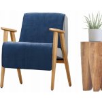 Mybesthome Přehoz na křeslo sedačku SAMUEL modrá 70 x 160 cm – Sleviste.cz