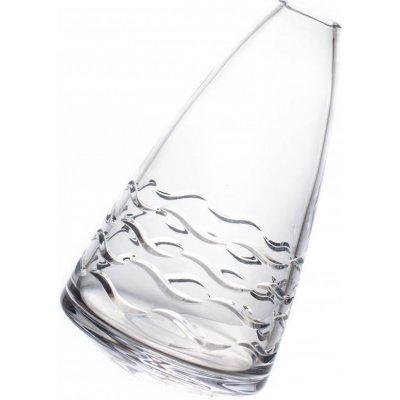 Křišťálová váza šikmá, RIVULET, Gold Crystal, 33 cm – Zboží Dáma