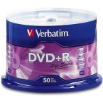 Verbatim DVD+R 4,7GB 16x, AZO, spindle, 50ks (43550) – Sleviste.cz