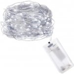 SPRINGOS LED řetěz Nano 5m 50LED 3xAA studená bílá – Hledejceny.cz