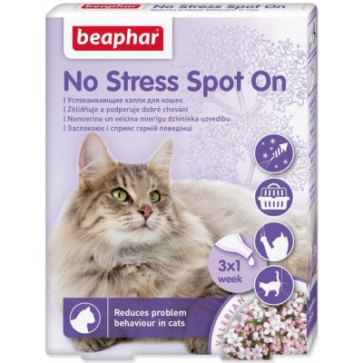 BEAPHAR No Stress Spot On pro kočky pipety 3 x 0,4 ml – Zboží Mobilmania