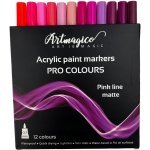 Artmagico Pro Pink Line akrylové fixy růžové odstíny 12 ks – Hledejceny.cz