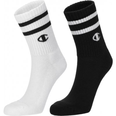 Champion dámské ponožky 2PK SHORT CREW Černá Bílá – Zboží Dáma