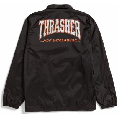 HUF Thrasher Split Coaches Jacket Black – Zboží Mobilmania