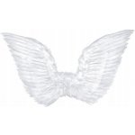 PartyDeco Andělská křídla bílá 70cm deluxe – Zboží Dáma