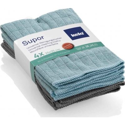 Supor Utěrka KELA univerzální sada mikrovlákno modrá šedá KL-12730 4 ks – Sleviste.cz