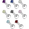 Piercing Šperky4U labreta čtvercový kamínek LB01123-R