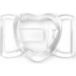 Plavkové zapínání srdce šíře 20 mm plastové - transparent (10 pár) – Zboží Dáma
