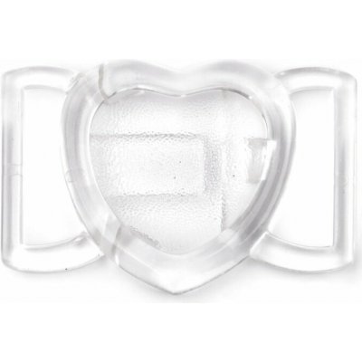 Plavkové zapínání srdce šíře 20 mm plastové - transparent (10 pár) – Zboží Dáma