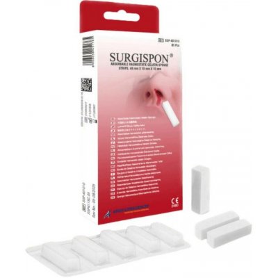 Surgispon nasal strips 40 x 10 x 10 mm 5 ks – Sleviste.cz