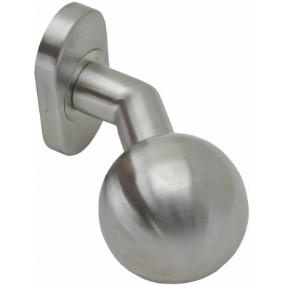 Nerezová samostatná otočná vyosená koule s oválnou rozetou - PRAVÁ – Sleviste.cz