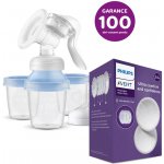 Philips AVENT manuální s VIA systémem a Prsní vložky jednorázové 24 ks – Zboží Mobilmania