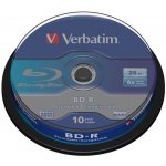 Verbatim BD-R SL 25GB 6x, cakebox 10ks (43742) – Hledejceny.cz