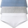 esmara Dámské kalhotky s BIO bavlnou, 3 kusy modrá šedá bílá