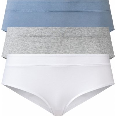 esmara Dámské kalhotky s BIO bavlnou, 3 kusy (XS (32/34), modrá/šedá/bílá)