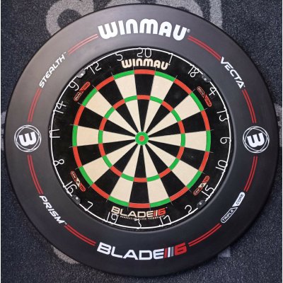 Winmau set DOUBLE - terč Blade 6 Dual Core + okruží Black Print – Zboží Mobilmania