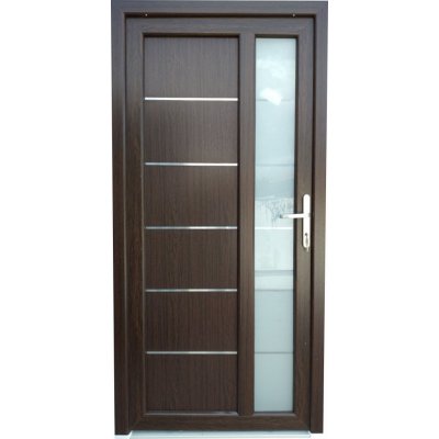 Soft Vchodové dveře SARAH tmavý dub/bílá 98x200 cm