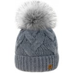 Fashionweek dámská čepice vlněn s bambulí Wool Vlna šedý – Hledejceny.cz