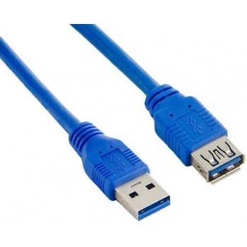 4World 08952 USB 3.0, A-A prodlužovací, 0,5m, modrý