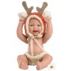 Panenka Llorens 63201 NEW BORN CHLAPEČEK realistická miminko s celovinylovým tělem 31 cm