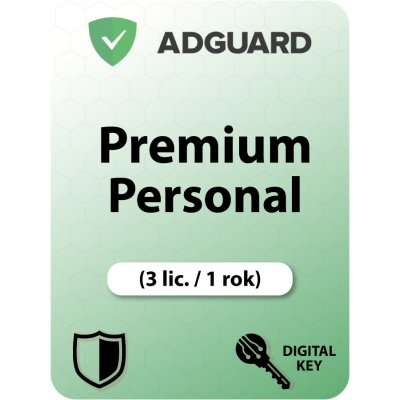AdGuard Premium Personal 3 lic. 1 rok (AGPP3-1) – Hledejceny.cz