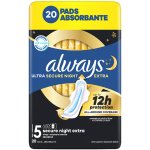 Always Ultra Secure Night Extra vložky 20 ks – Zboží Mobilmania