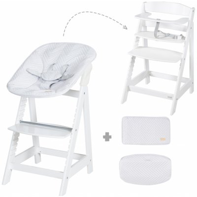 roba 2 v 1 Born Up Zickzack s vnitřní vložkou a redukcí na sedátko bílá – Zboží Dáma