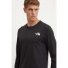 Pánské Tričko The North Face tričko s dlouhým rukávem L/S Easy Tee černá s potiskem NF0A8A6FJK31