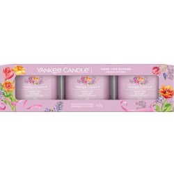 Yankee Candle Sada votivních svíček ve skle Hand Tied Blooms 3 x 37 g