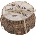 Something Different dřevěné podtácky s podzimním motivem 4 ks 10cm – Zboží Mobilmania