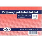 MSK 51 Příjmový pokladní doklad nečíslovaný s tabulkou NCR – Zboží Živě