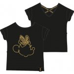 Dámské tričko černá Minnie Mouse Černá – Zboží Dáma