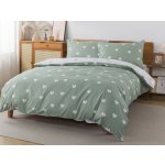 Xpose bavlna Renforcé povlečení SRDCOVKA DUO bílé/zelené 140x200 70x90 – Hledejceny.cz